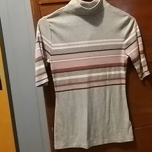 Stripped turtleneck top
